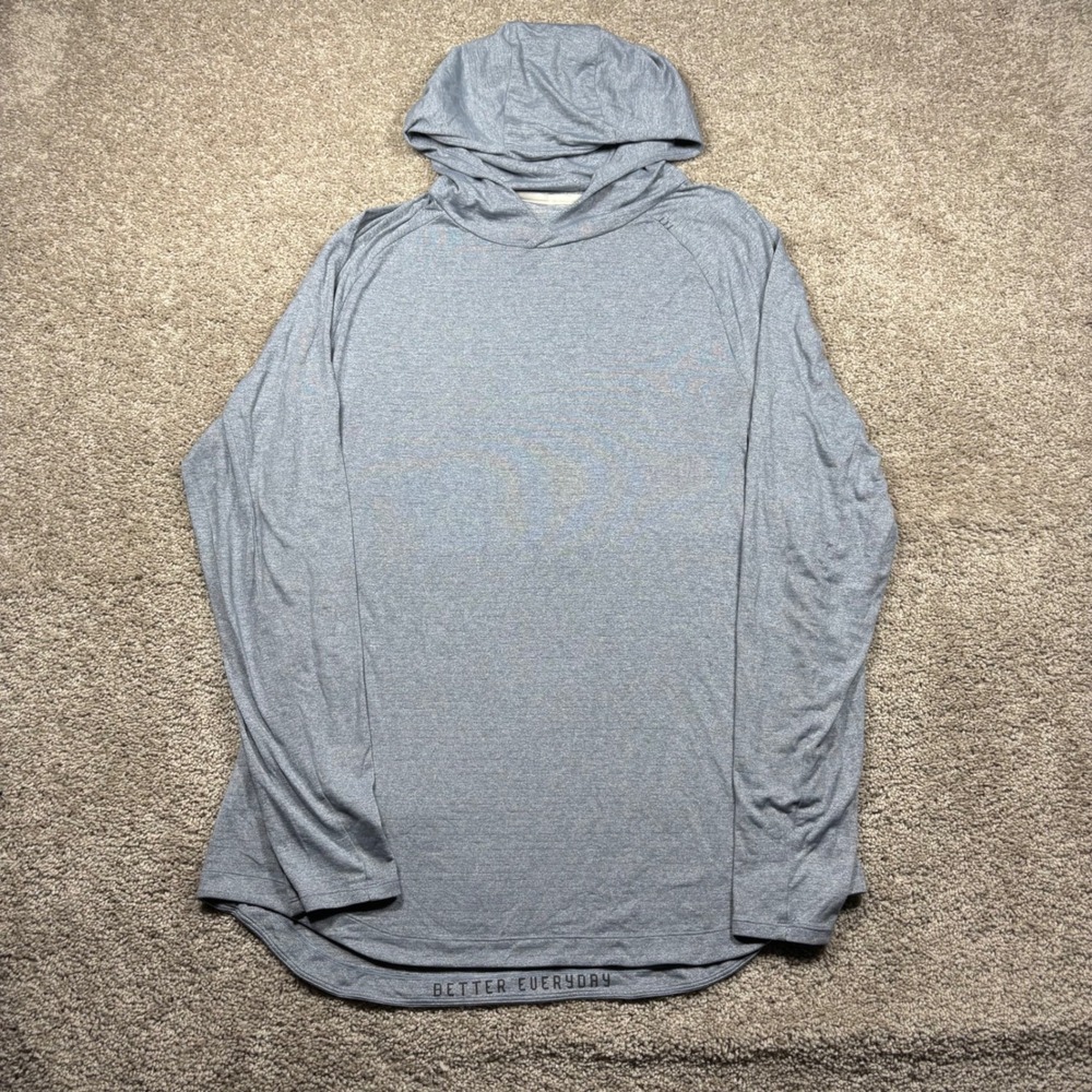 Lululemon License to Train Hoodie Mens XL Heathered Blue Gray Better Everyday